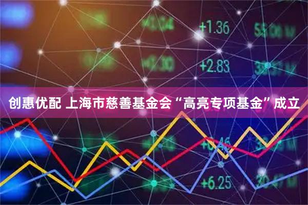创惠优配 上海市慈善基金会“高亮专项基金”成立